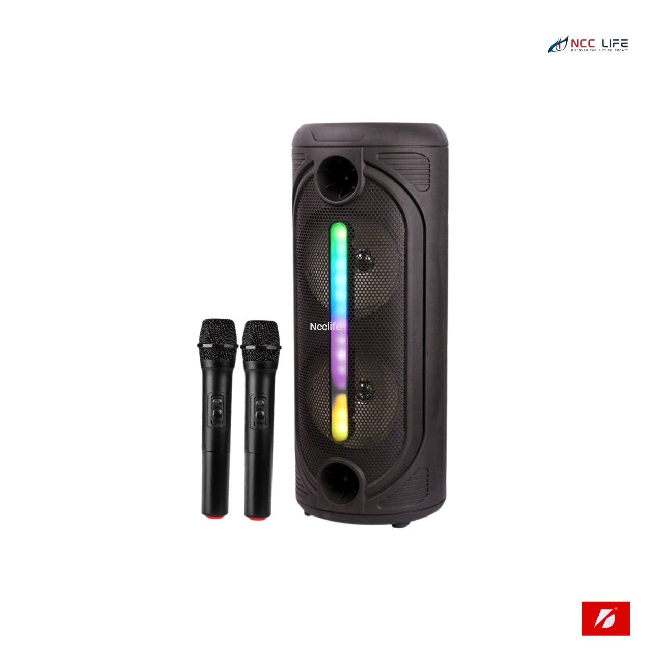 KTS-2086 Portable Bluetooth Speaker – Dual 8" Subwoofers with Powerful Bass
